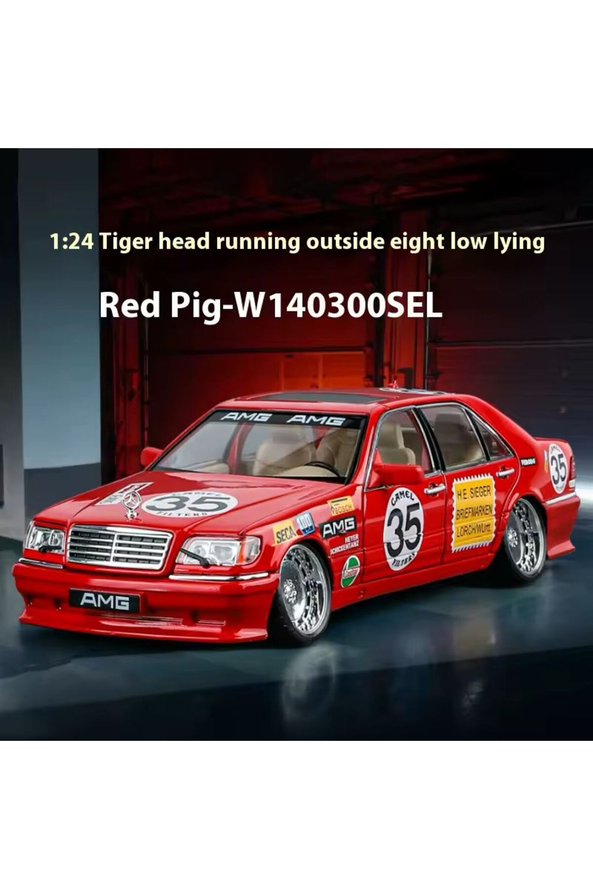scntoys Mercedes Benz 300 SEL Araba Kırmızı W140 Mercedes AMG 6.3