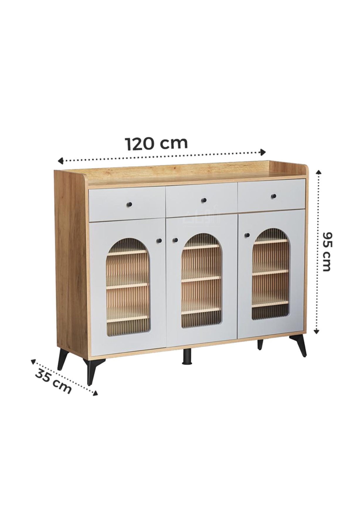 Ebticar-Modern coffee corner with a practical design that combines elegance and function in beige, 120 cm 1