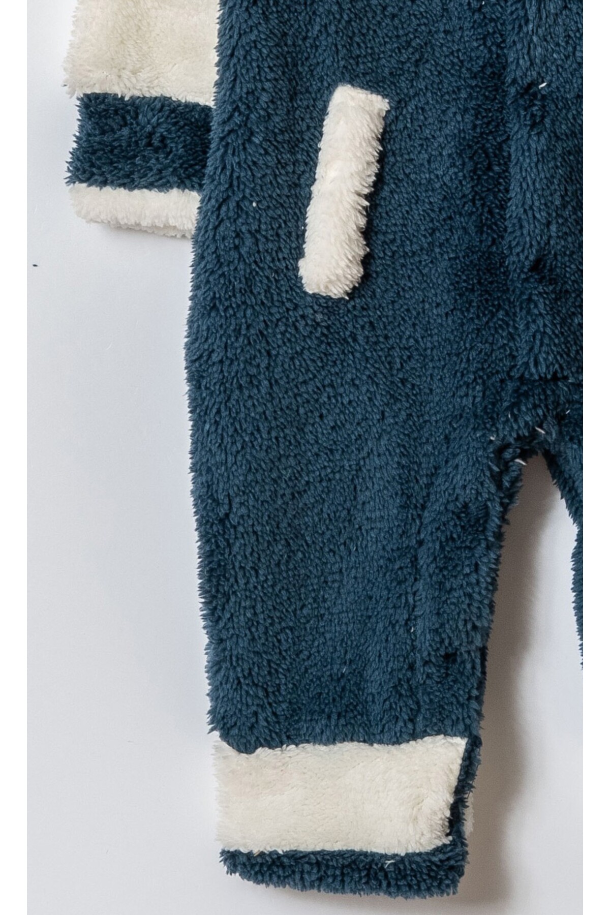 Chicsy Baby Kışlık Tatlı Ayıcık Cepli Welsoft Fermuarlı Kışlık Bebek Tulum fotoğrafı 4 (önizleme)