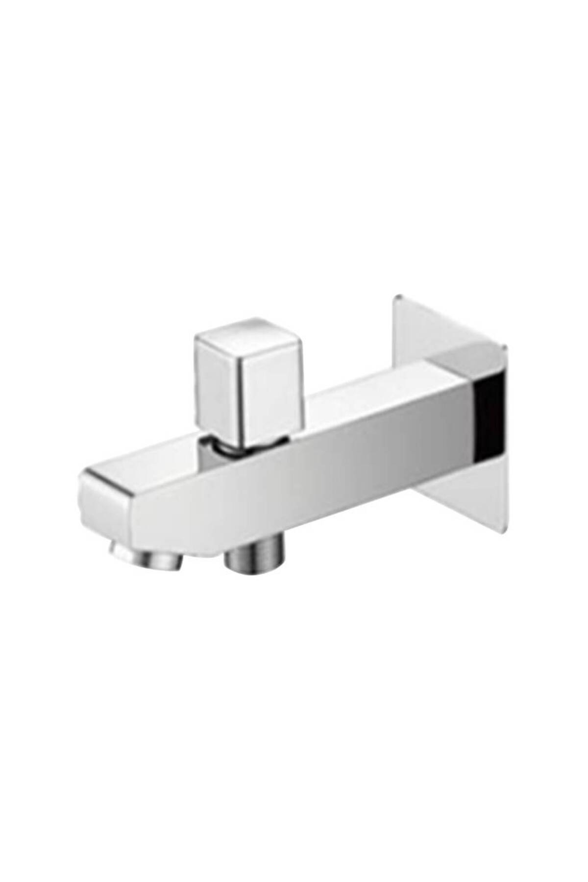 Lima-Mixer Valve Chrome Square with 2 Line Adapter 1