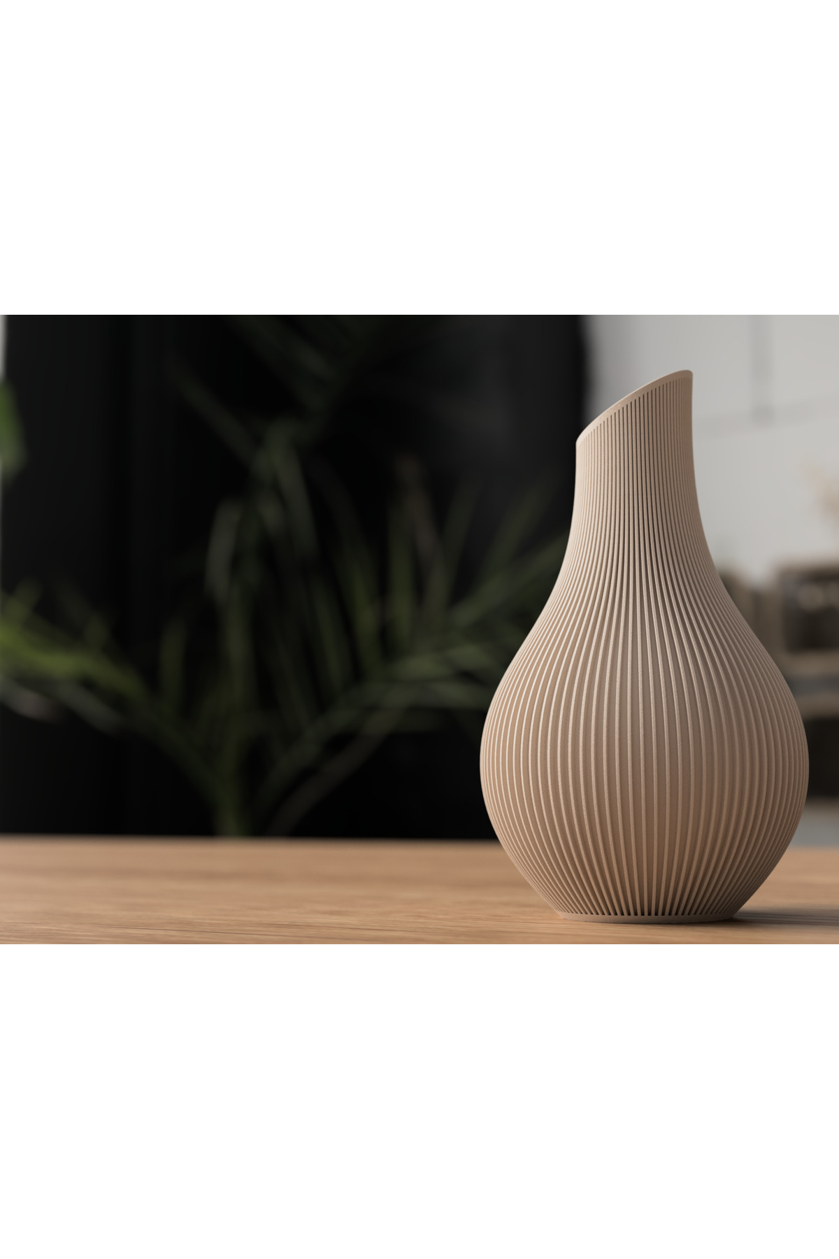 Dekorative Vase im Japandi-Stil – 3D-gedrucktes modernes Design (18 cm)