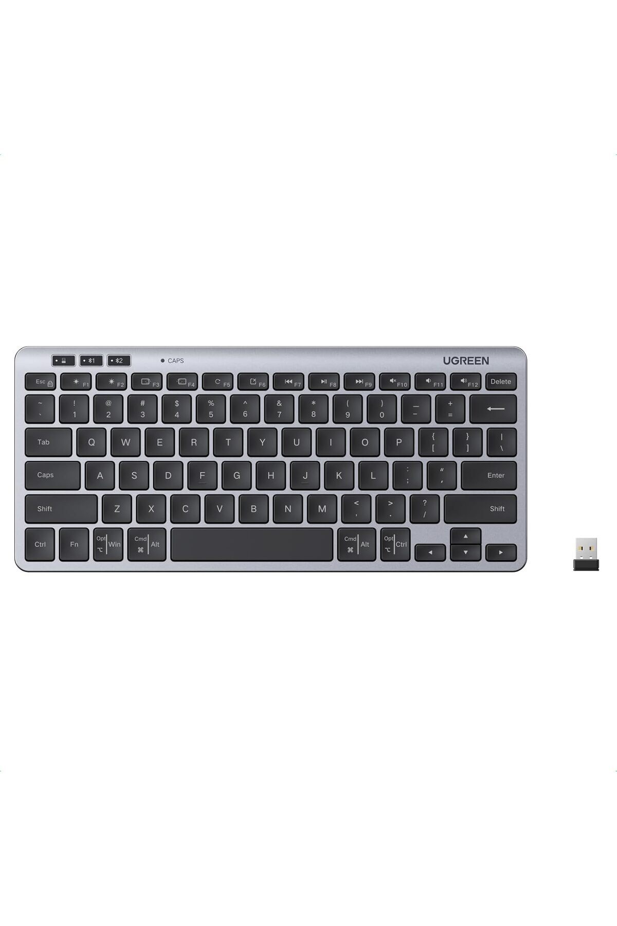 Ugreen-Wireless Keyboard 3 Device Bluetooth & 2.4G Slim Silent Keyboard with Scissor-Switch Design 1