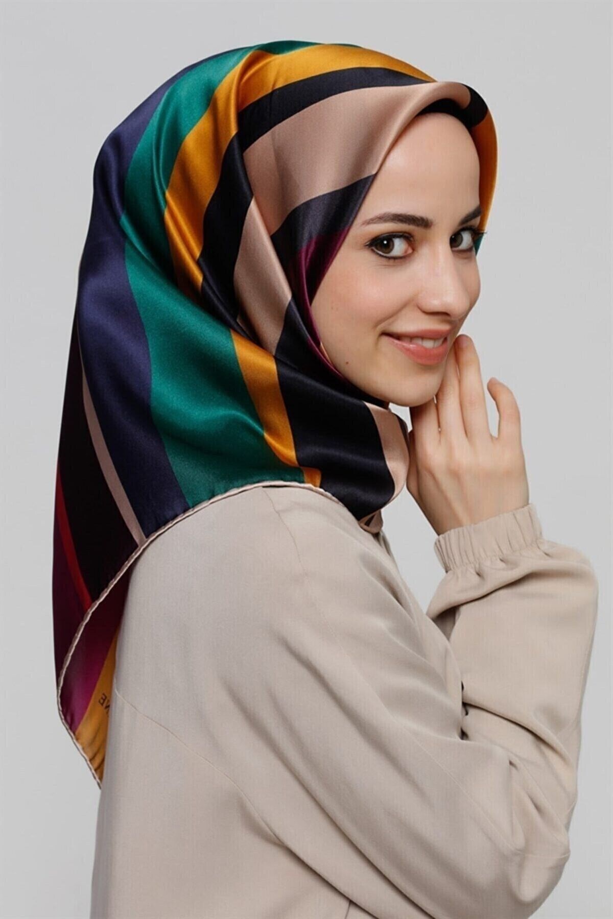 Modern Twill İpek Şık Nostaljik Sura İpek Eşarp %100 Pure Silk Renkli Eşarp