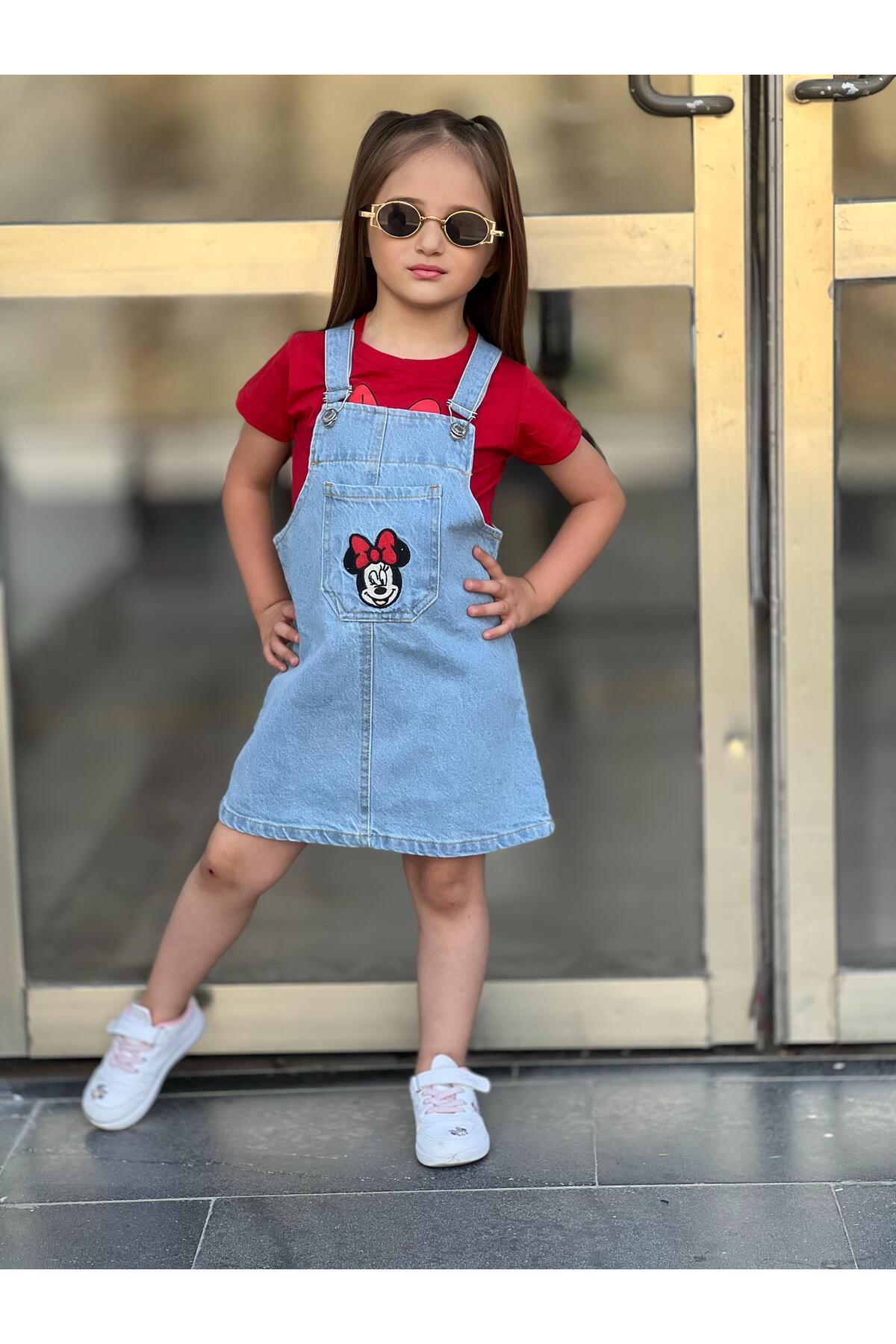 yns coolstar yeni sezon Nakışlı Kot Salopet Jile Elbise Ve Tşort fotoğrafı 4 (önizleme)