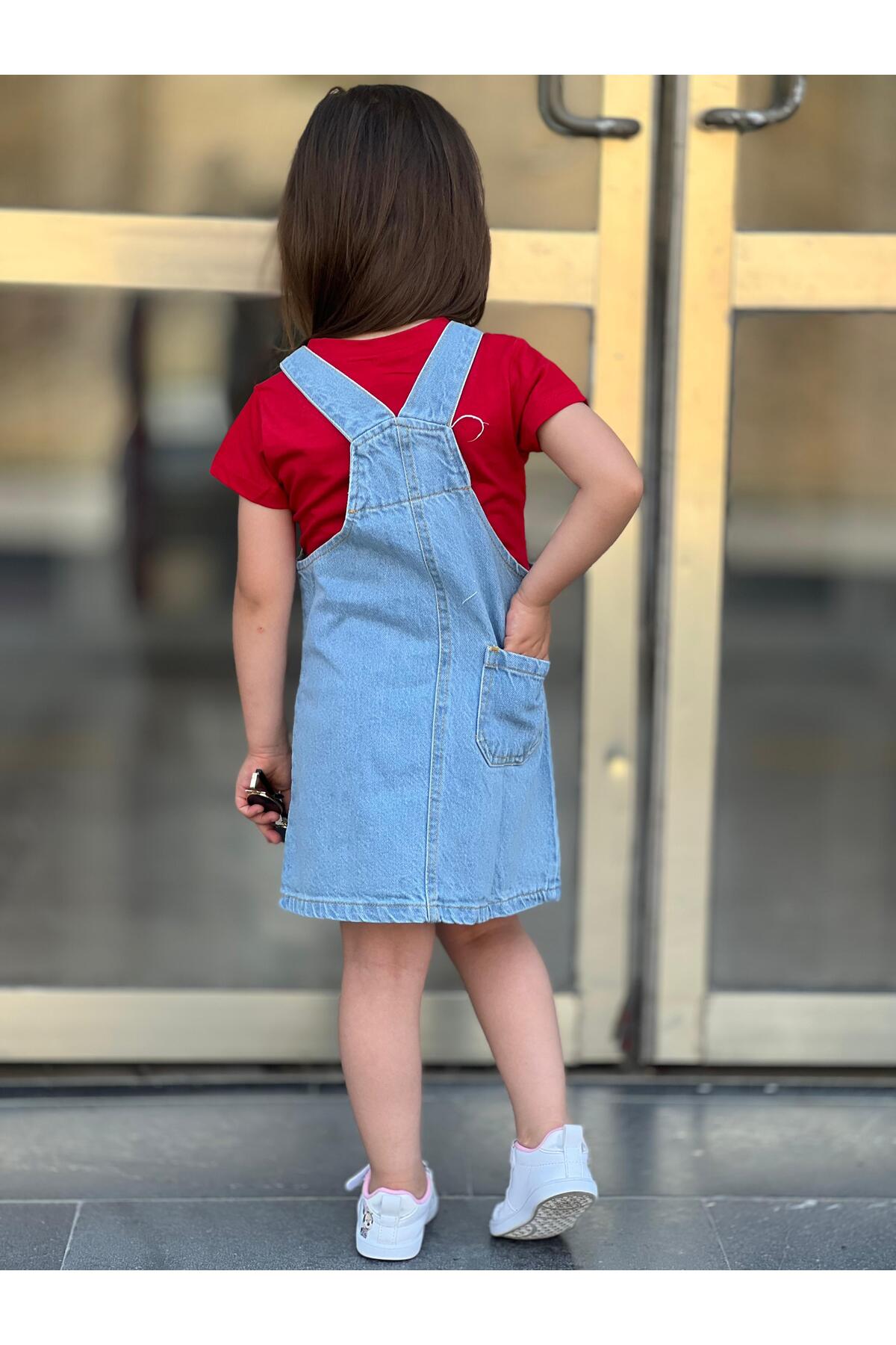 yns coolstar yeni sezon Nakışlı Kot Salopet Jile Elbise Ve Tşort fotoğrafı 3 (önizleme)