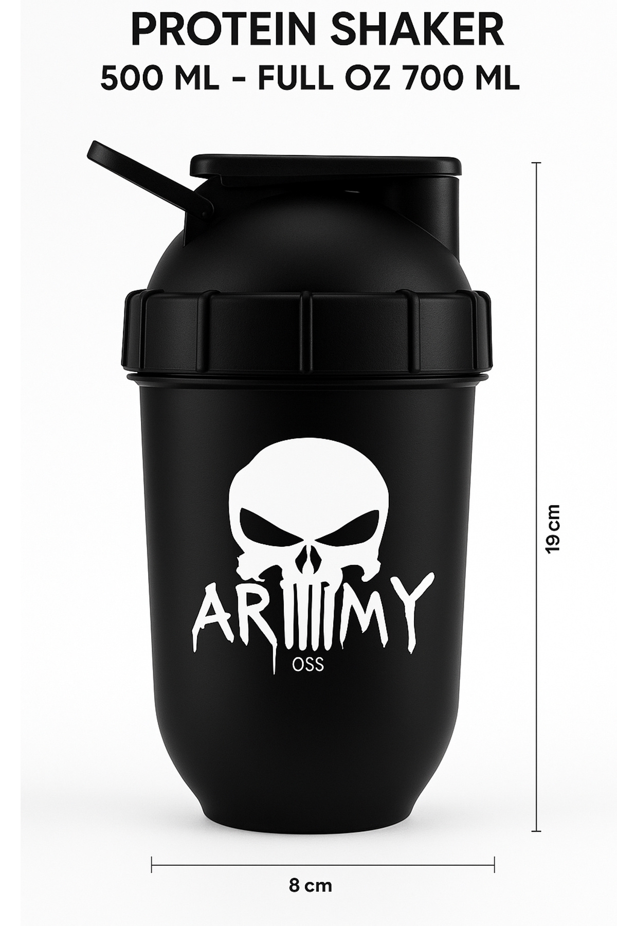 ALPHA SPORTS Sporcu Protein Shaker 500 ml Antrenman Shaker, Spor Suluk, Gym & Fitness Cup, Sızdırmaz Koku Yapmaz