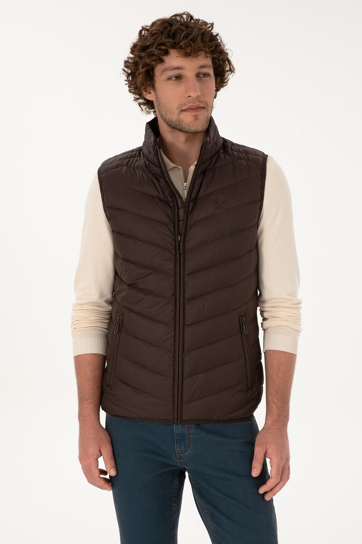 جلیقه مردانه یقه ایستاده | یو اس پولو U.S. Polo Assn. 1205844 CN - تصویر 3