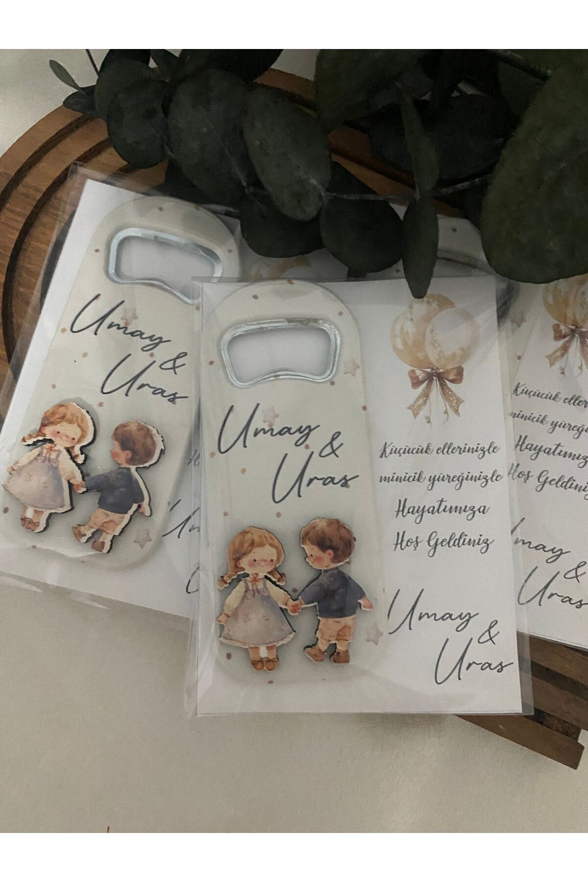 Gizem Graphic İkiz Bebek Temalı Açacak Magnet 20'li Paket fotoğrafı 5 (önizleme)