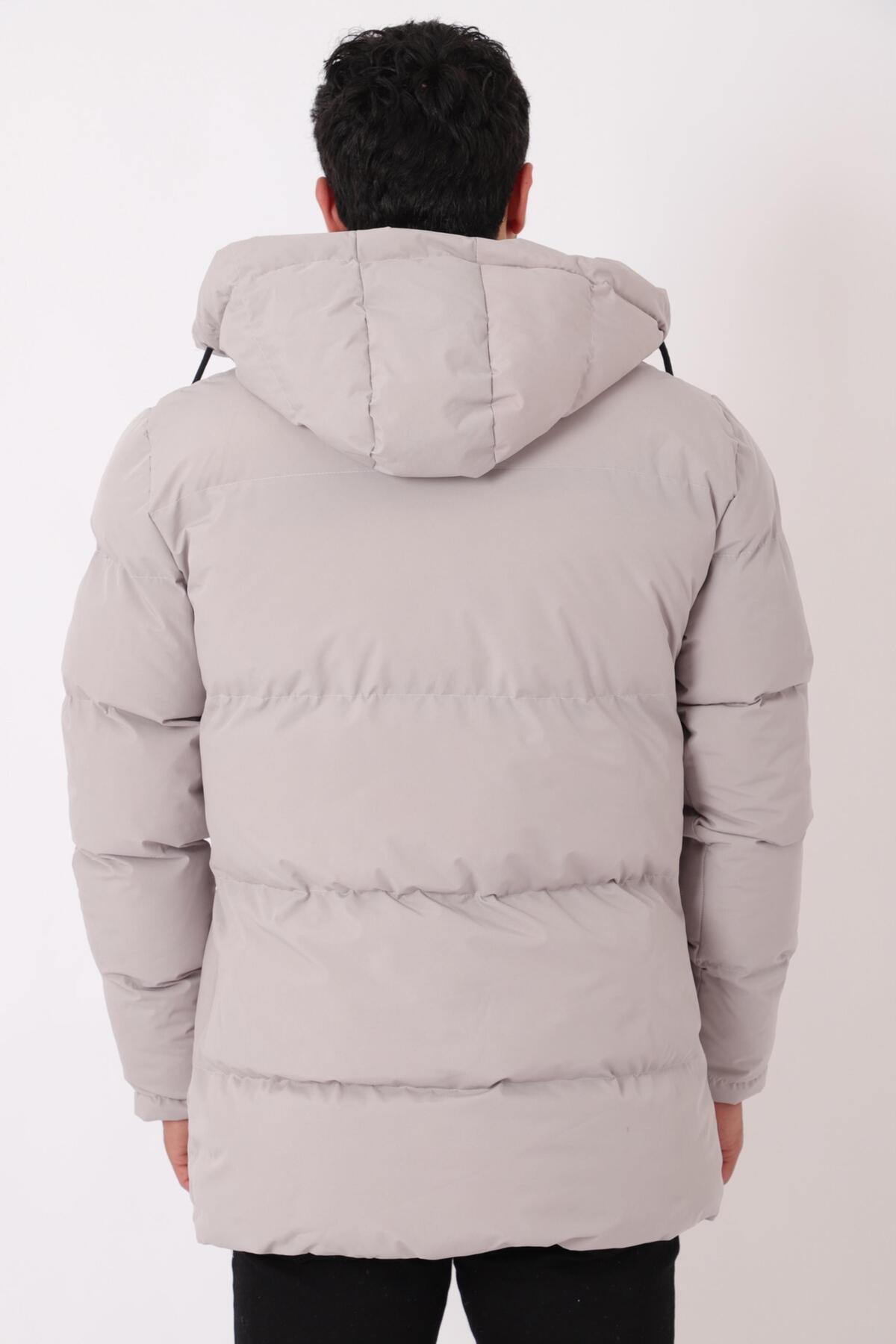 Göğüs Cepli İçi Kürklü Uzun Şişme Mont PLDP 2957_50456 — مشکی — تصویر 6 از 7