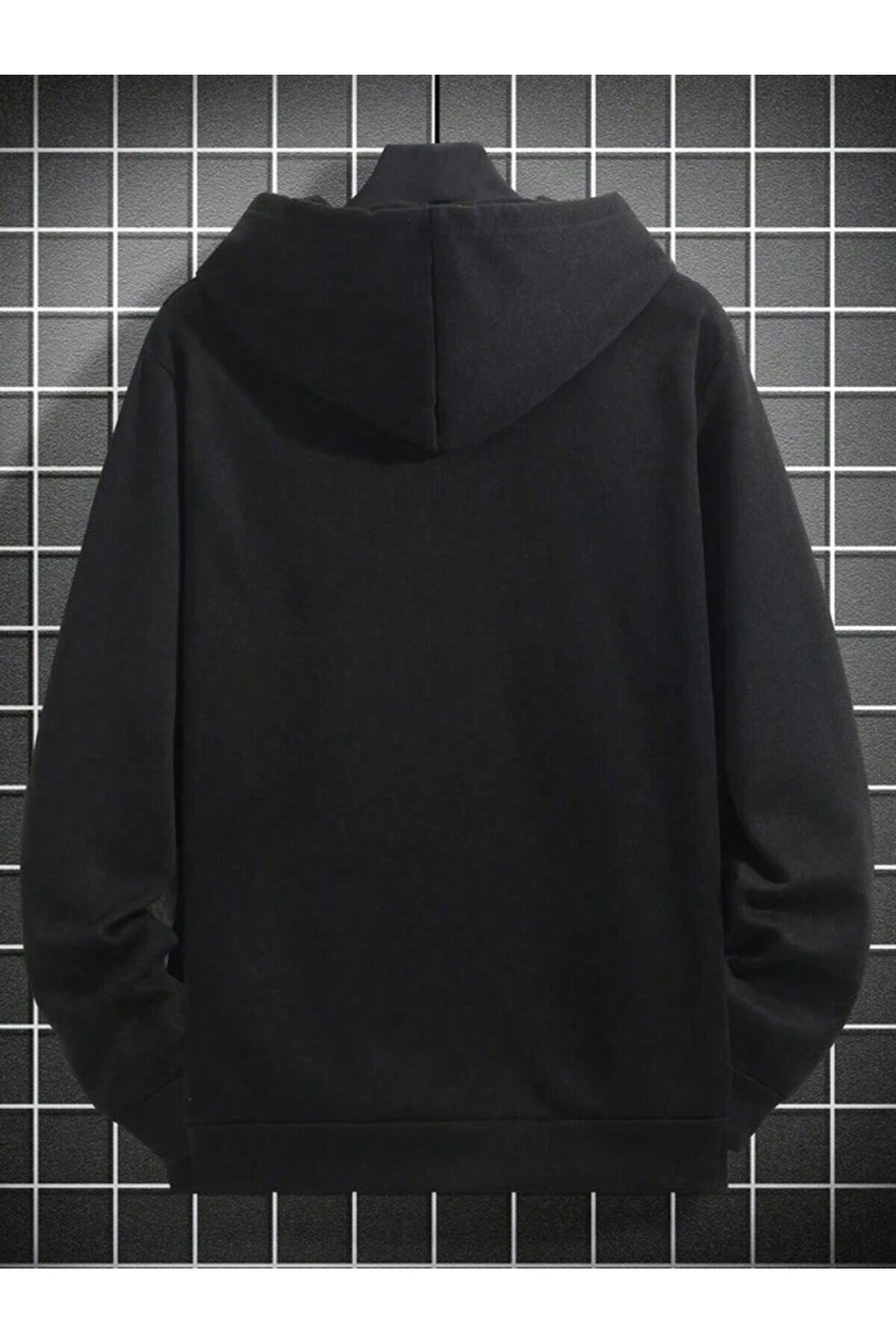EYAX MODA UNISEX BÜYÜK BEDEN BASKILI KAPŞONLU SWEATSHIRT görsel 3