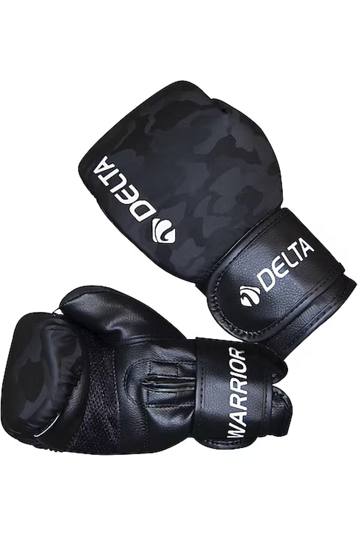 Delta Boks Eldiveni 10 OZ Siyah Kamuflaj 65–78 Kg Yetişkin İçin Kick Boks, Muay Thai, Sparring Eldiven