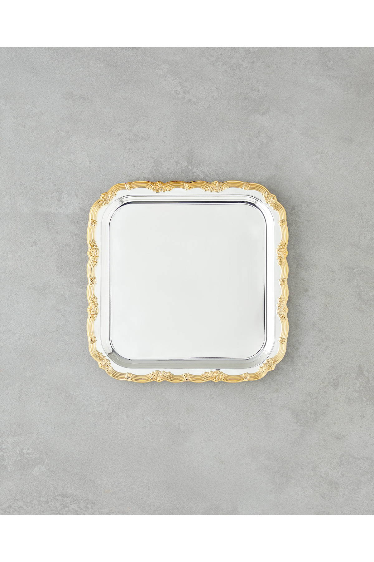 English Home Glint Metal Tepsi 20x20 cm Gold-Silver