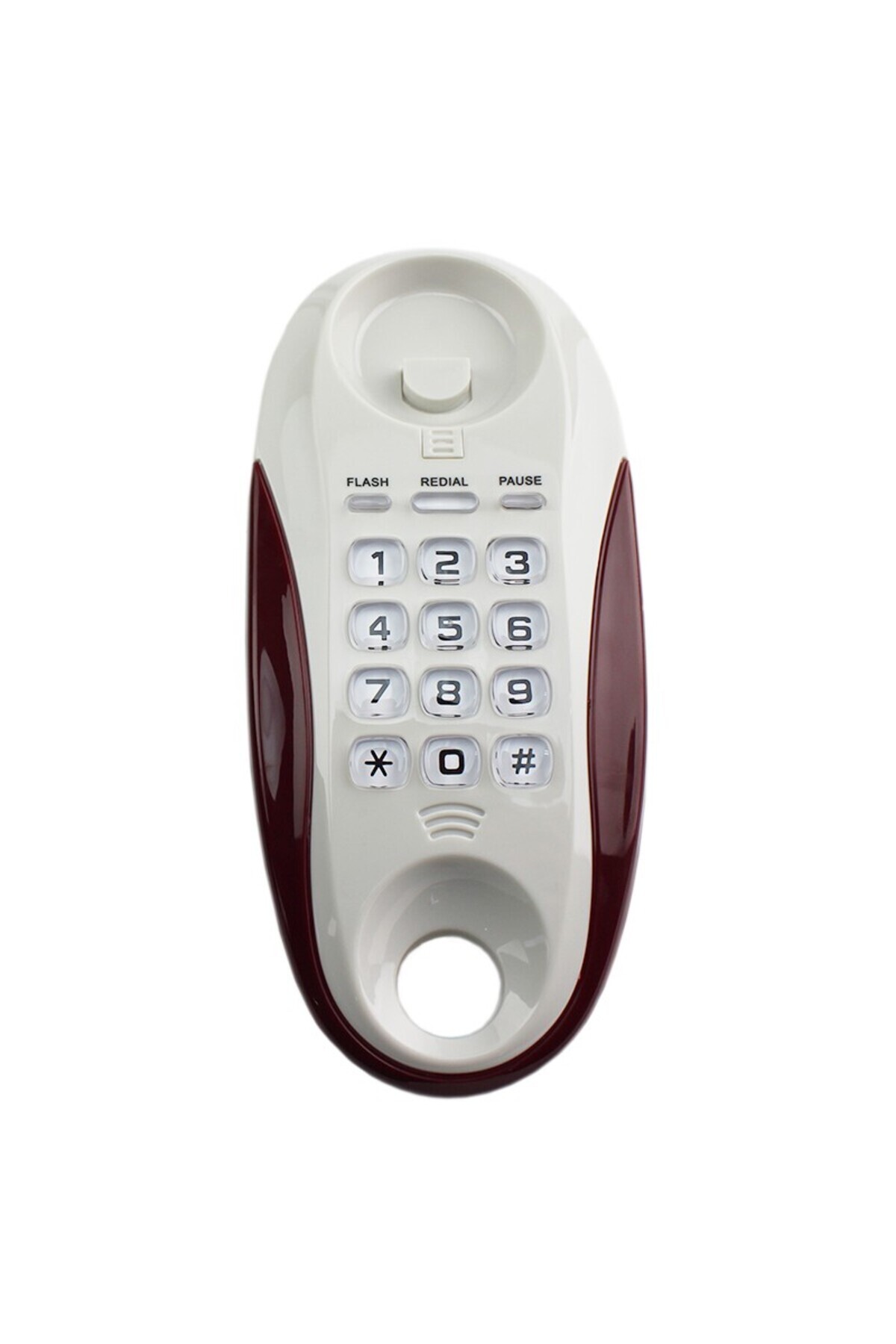 Oho-Corded landline telephone, large illuminated keys, redial function, wall mounting Red 6