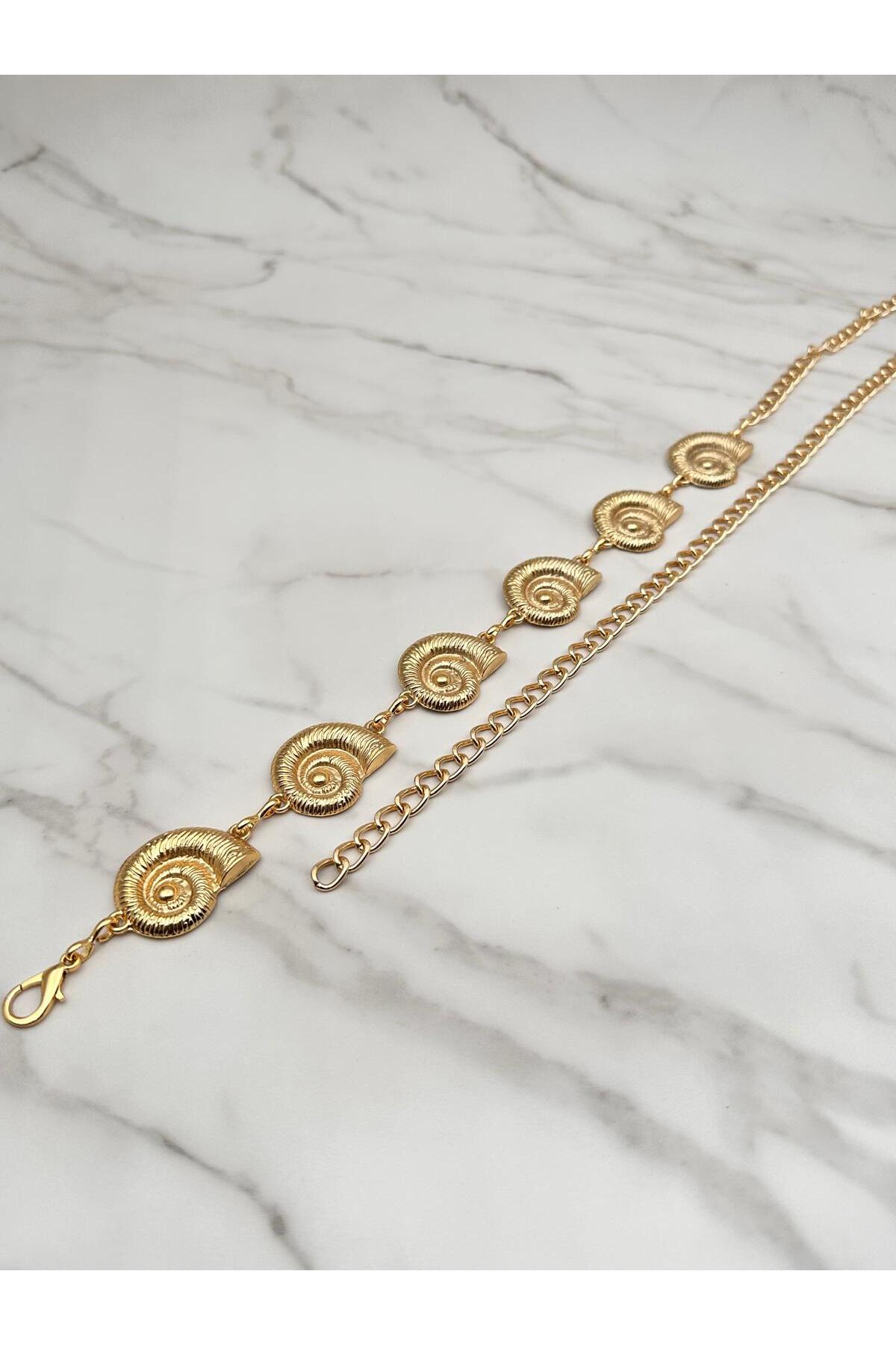 Snail Buckle Chain Belt Women Belt Dress Belt Body Belt Waist Belt