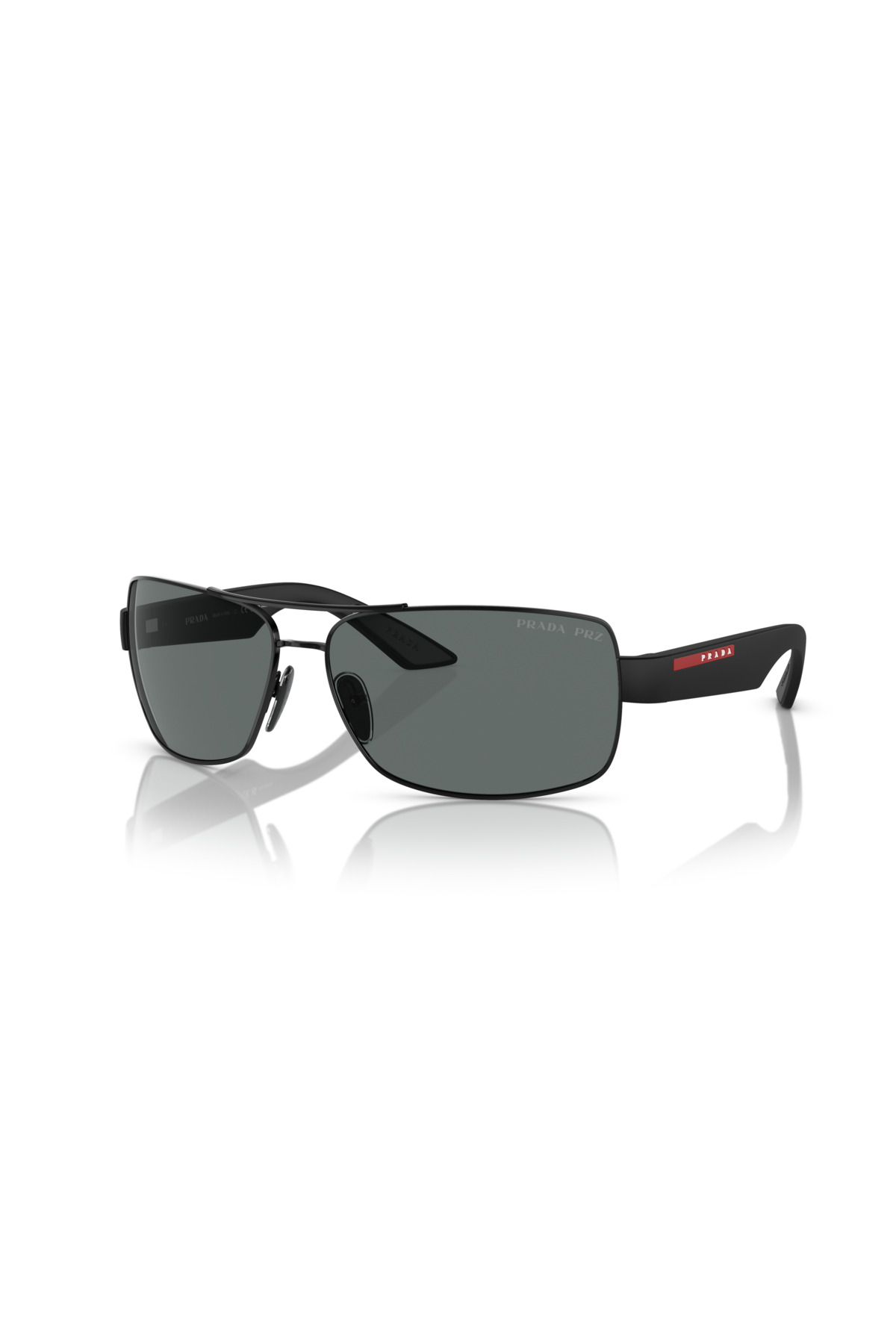 عینک آفتابی مردانه هندسی | پرادا Prada Prada-SPS50Z-1AB02G-65 - تصویر 2
