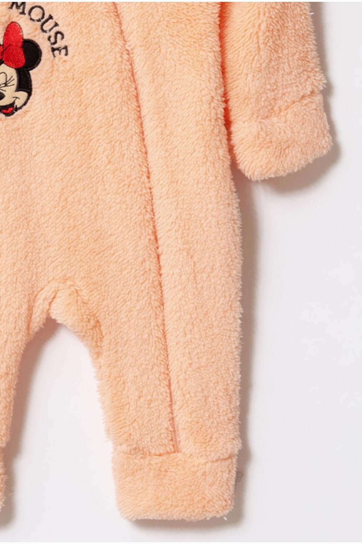 Chicsy Baby Kışlık Tatlı Welsoft Minnie Mouse Nakışlı Fermuarlı Kapüşonlu Bebek Tulum fotoğrafı 3 (önizleme)