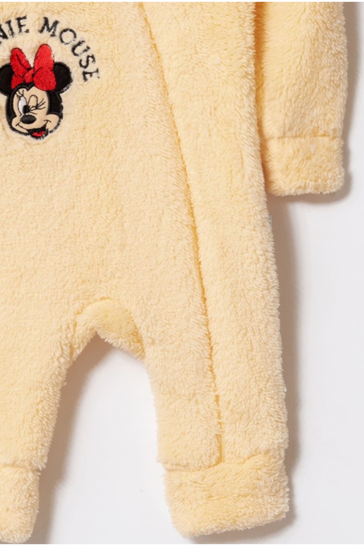 Chicsy Baby Kışlık Tatlı Welsoft Minnie Mouse Nakışlı Fermuarlı Kapüşonlu Bebek Tulum fotoğrafı 3 (önizleme)