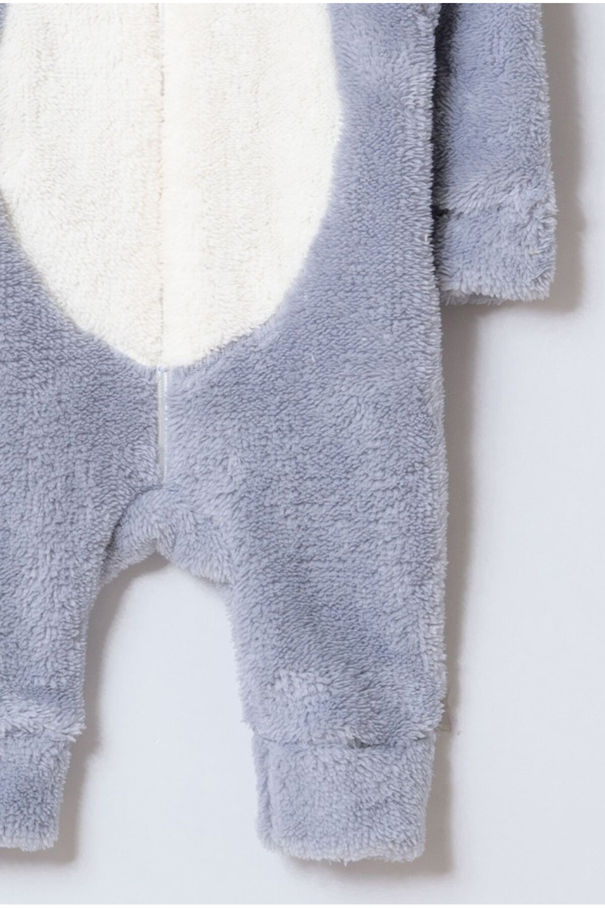 Chicsy Baby Kışlık Tatlı Erkek Bebek Peluş Kapüşonlu Fermuarlı Tulum fotoğrafı 3 (önizleme)