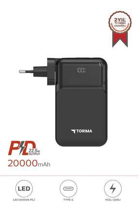 Torima Taşınabilir 20000 Mah Type-C Lightning Hızlı Şarj Dijital Göstergeli 2...