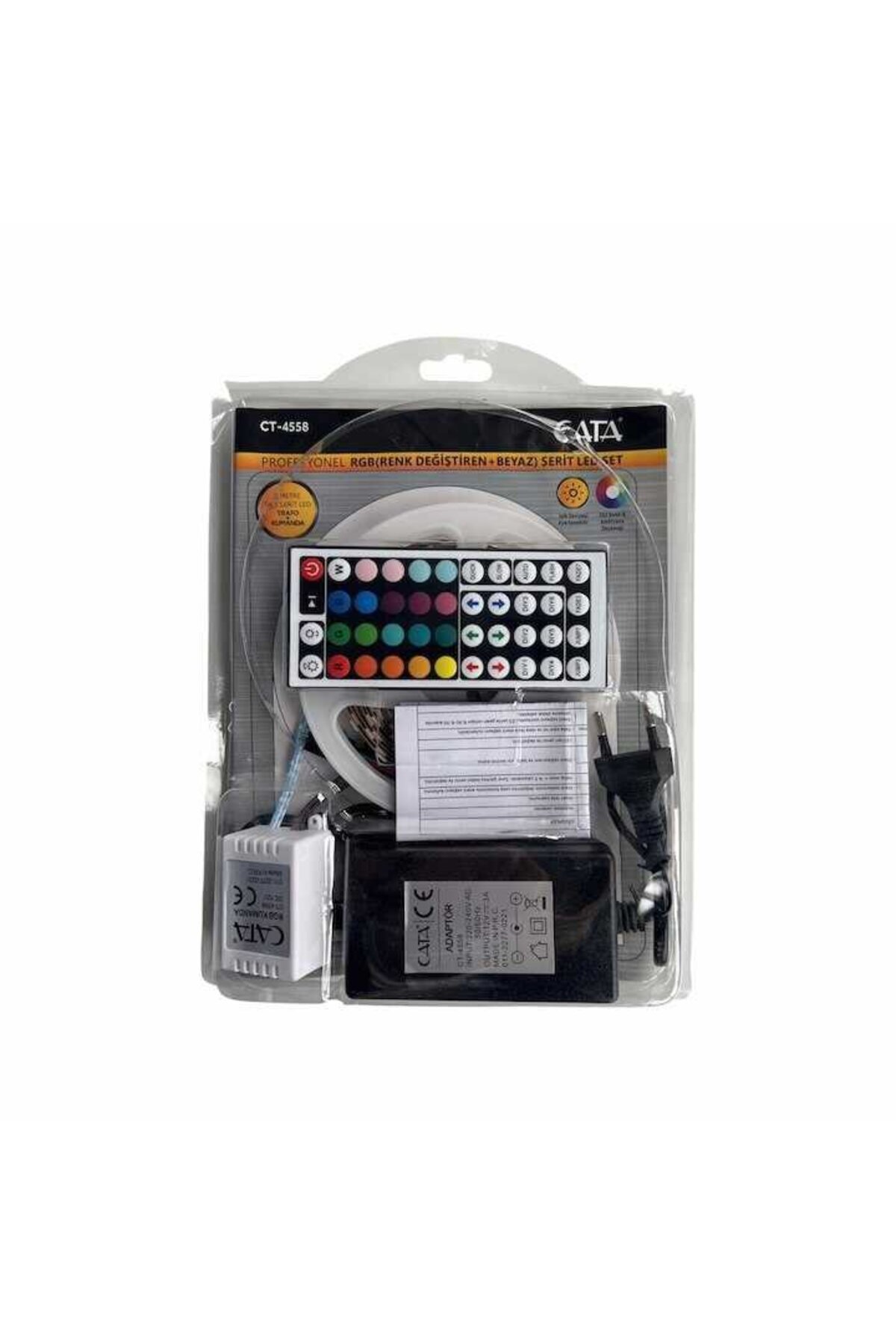 CT-4558 şerit led seti (5mt Rgb 352 renk trafo-rgb-kumanda)