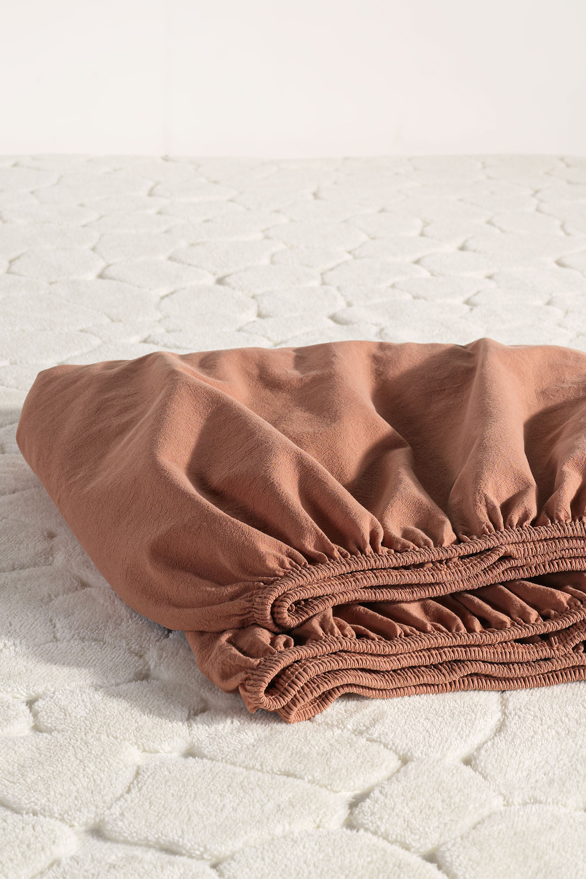 Macas Home Mocca Mousse %100 Pamuklu Yıkamalı Battal Boy Lastikli Çarşaf 180*200