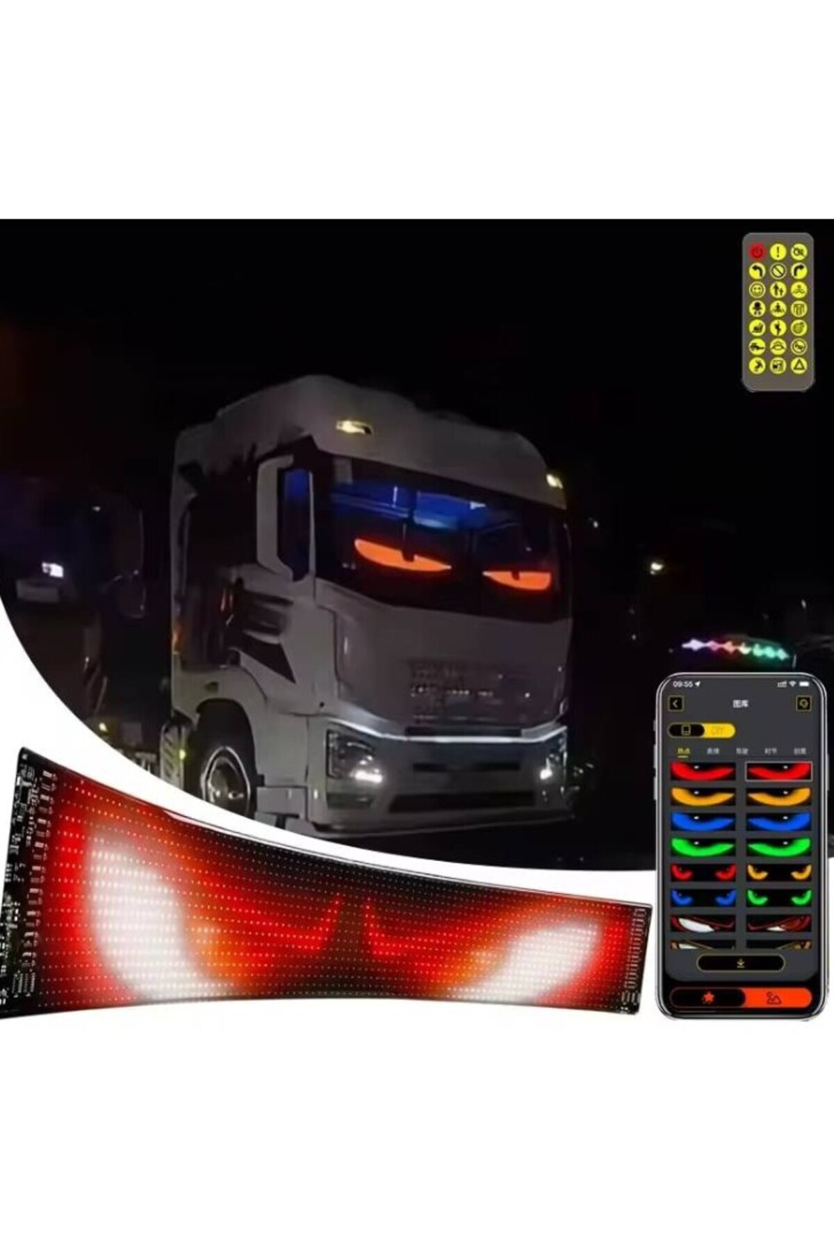 BZRSH-Matrix LED Display Panel BZRSH, Flexible, RGB Display, 595x120 mm 5