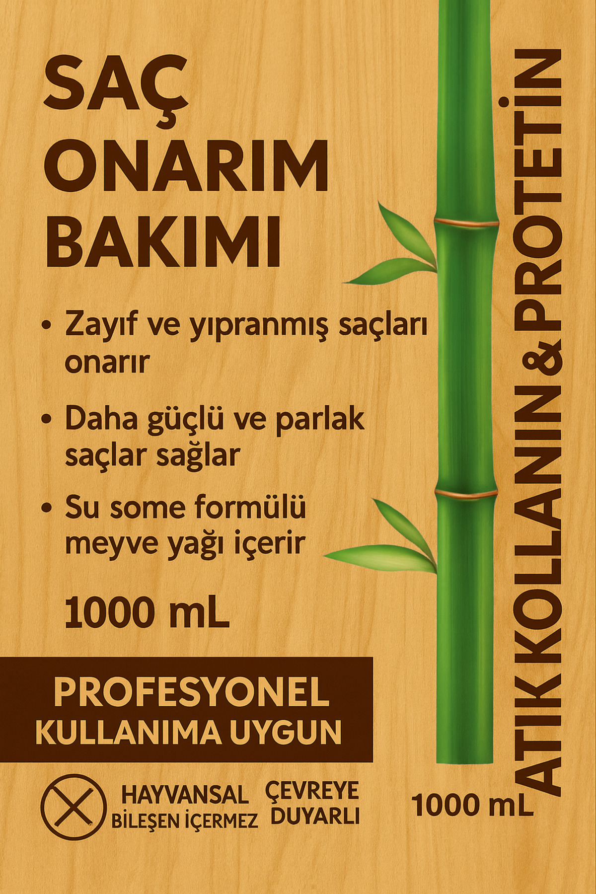 Diamond’s Collagen & Protein Saç Bakım Keratini – Bambuk Yağı Kompleksi – 1000 ml — yewe894 — تصویر 2 از 3
