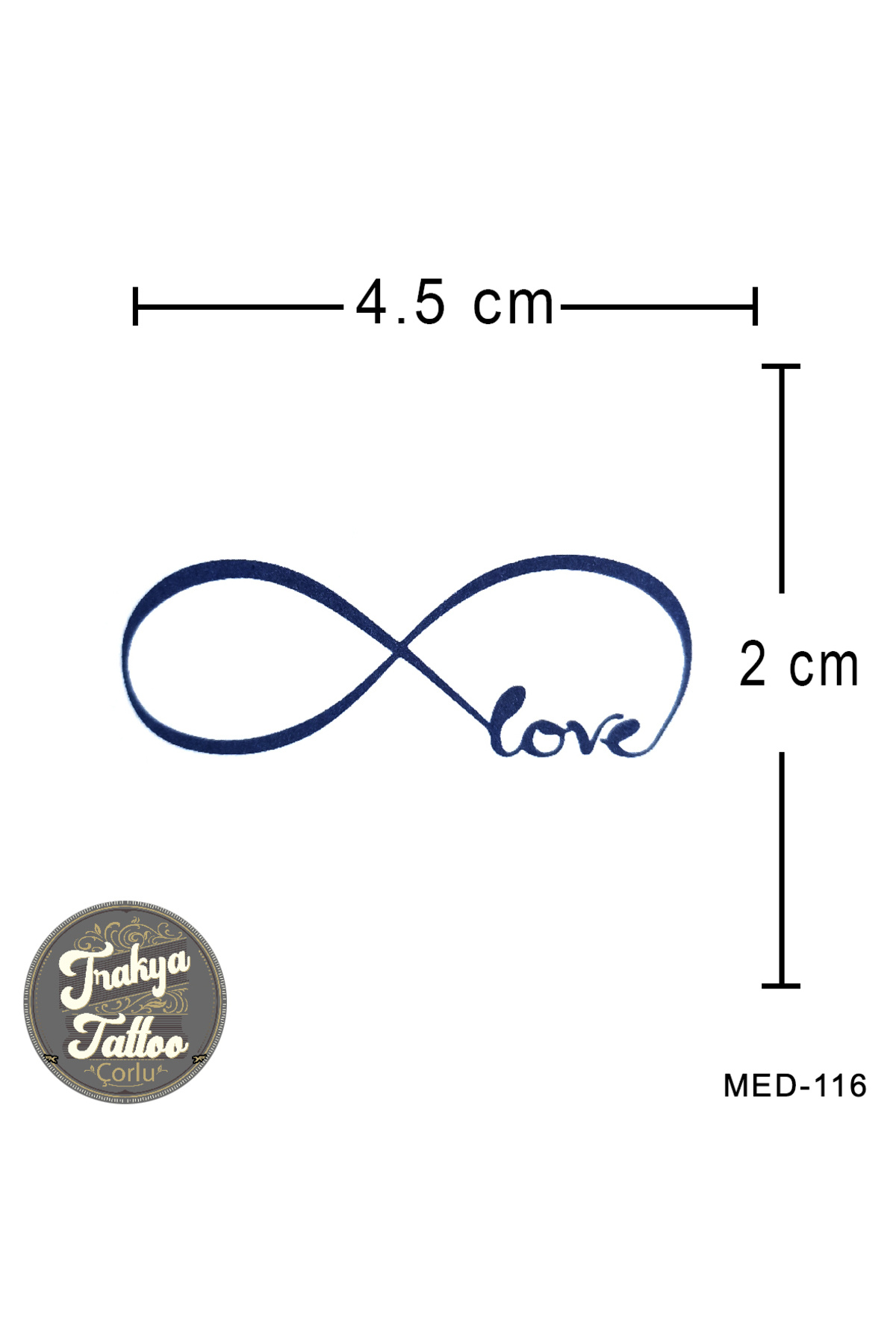 Trakya Tattoo Yarı Kalıcı Dövme Sonsuzluk İşareti Geçici Dövme MED-116