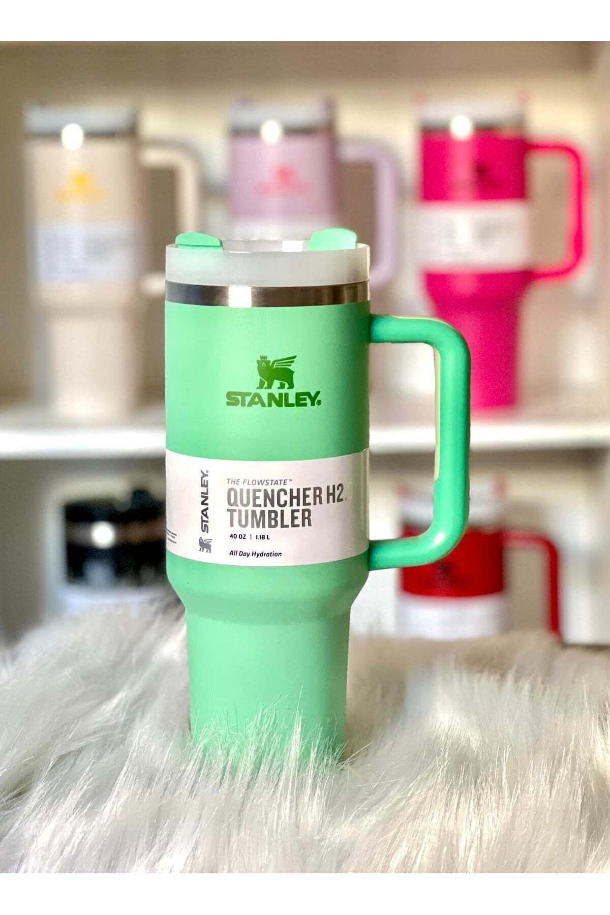 Stanley-Mug, 40 Ounce Mug with Straw and Handle, Insulated Mug with Lid Travel Mug, H2.0 Flo 1