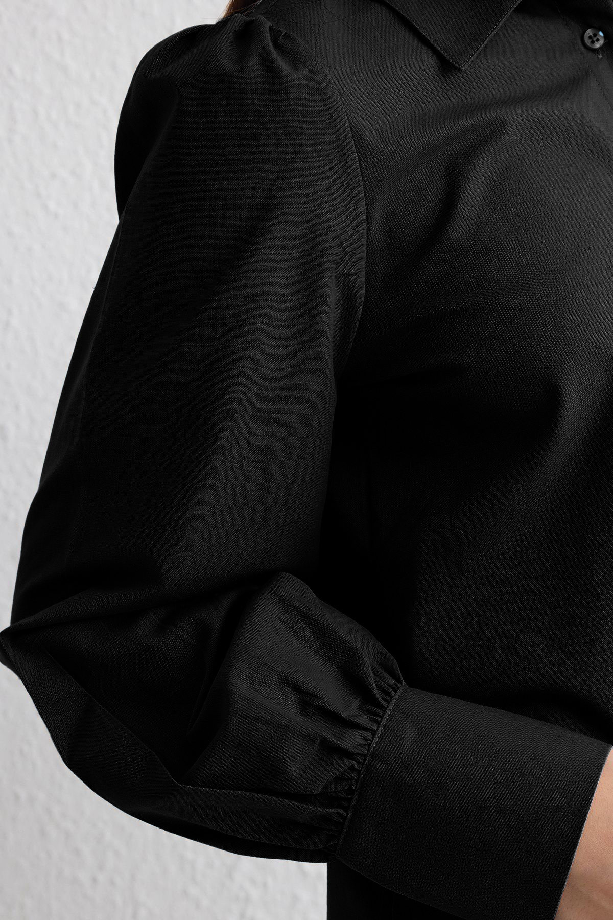 Trendyolmilla  Siyah Gömlek TWOSS20GO0065 - Görsel 4