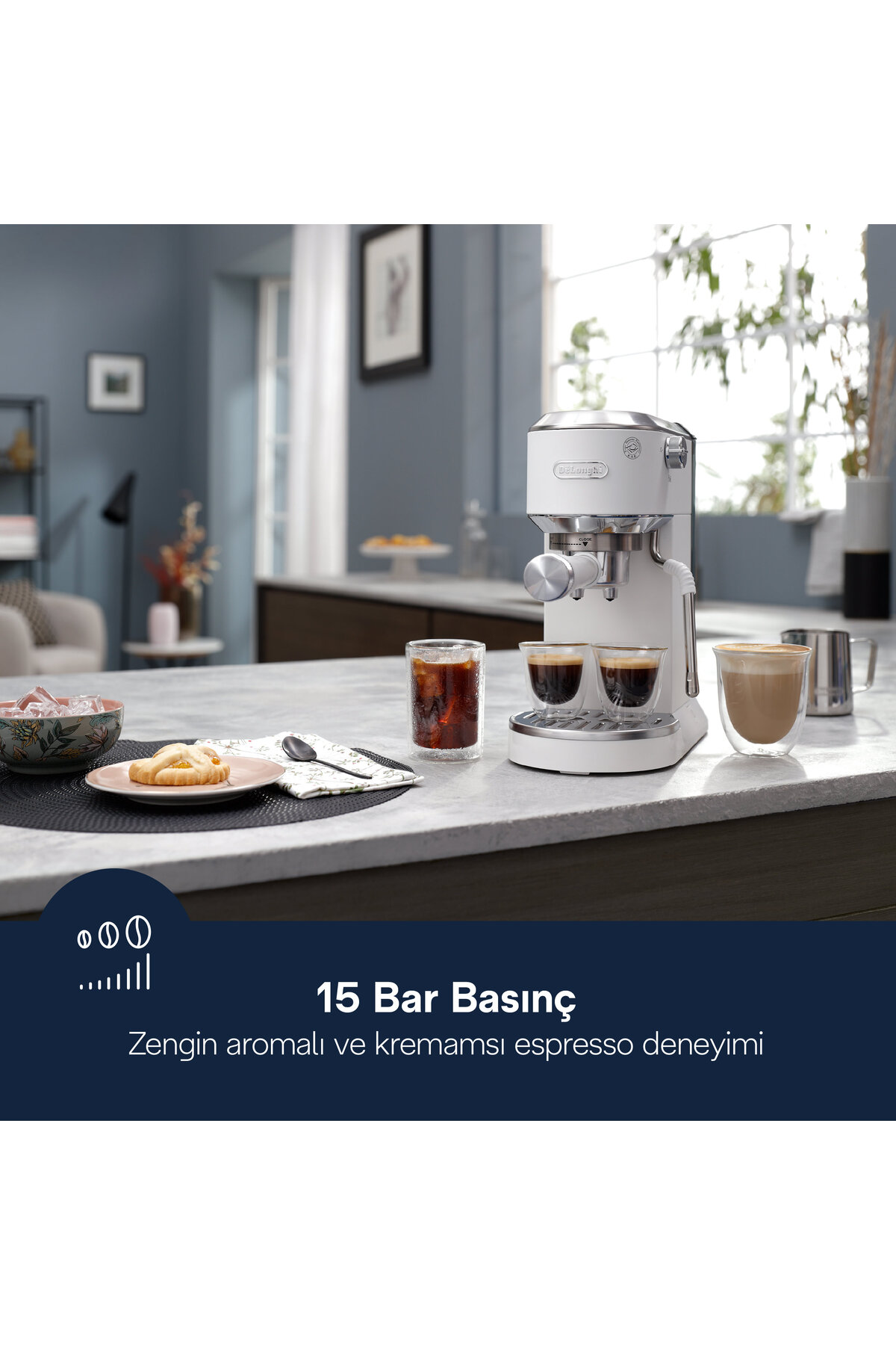 Dedica Duo Manuel Espresso Kahve Makinesi EC890.WI 4