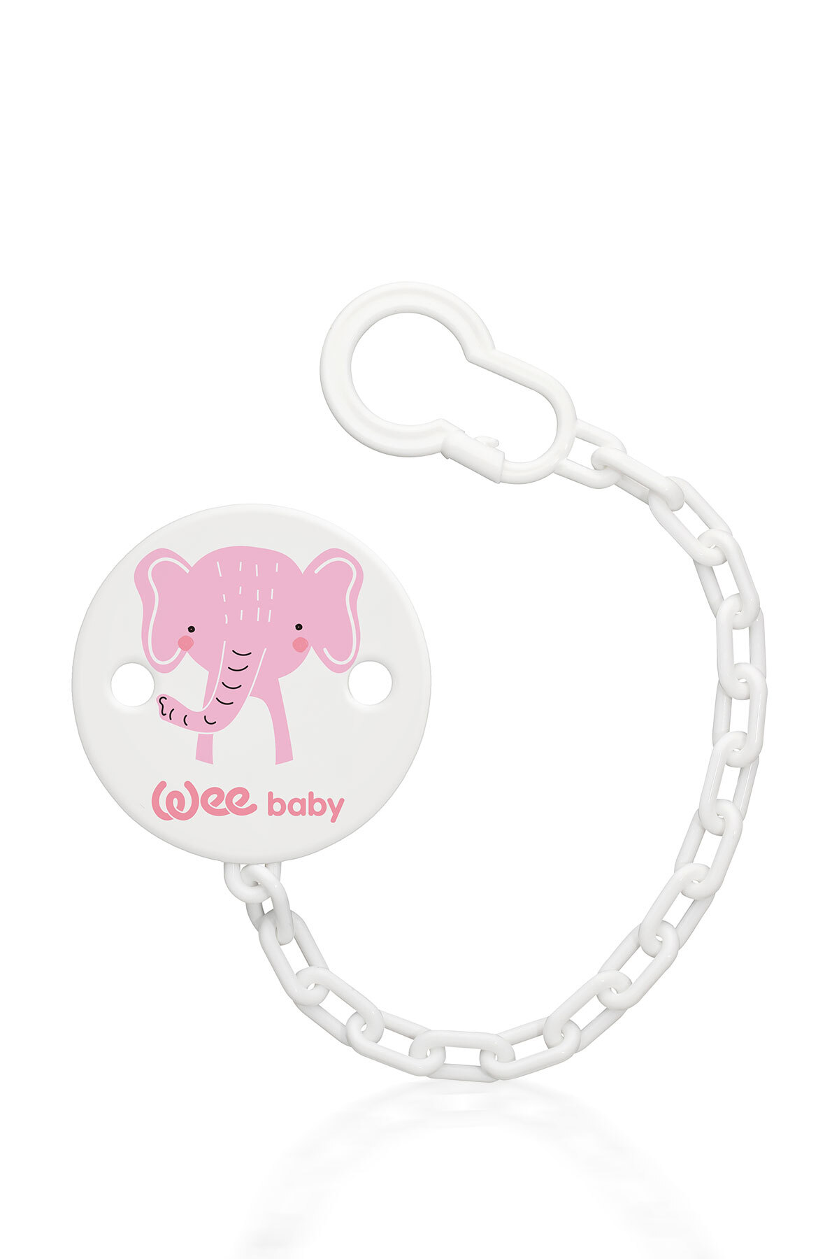 Wee Baby Desenli Emzik Askısı Pembe
