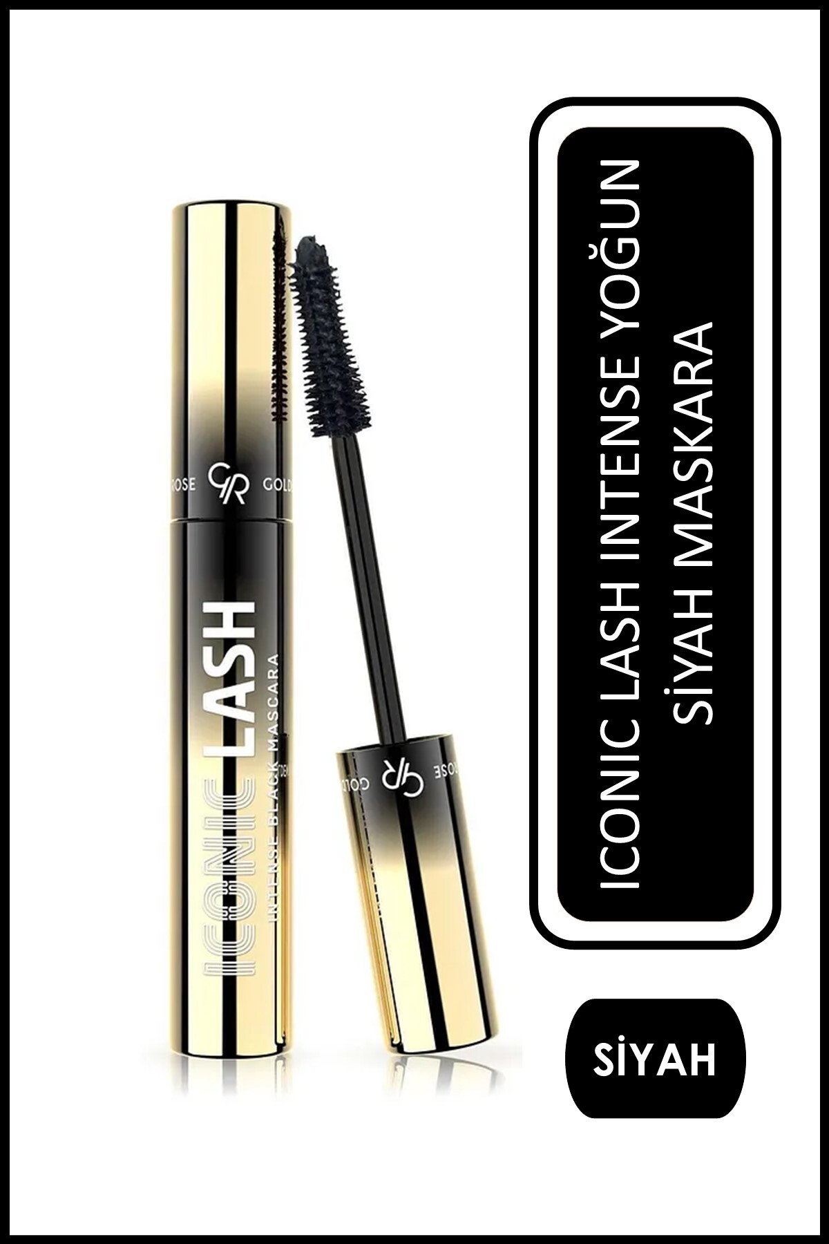 Golden Rose Iconic Lash Intense Black Mascara Yoğun Siyah Maskara Moringa Yağı ve Biotin (B7) 9 ml