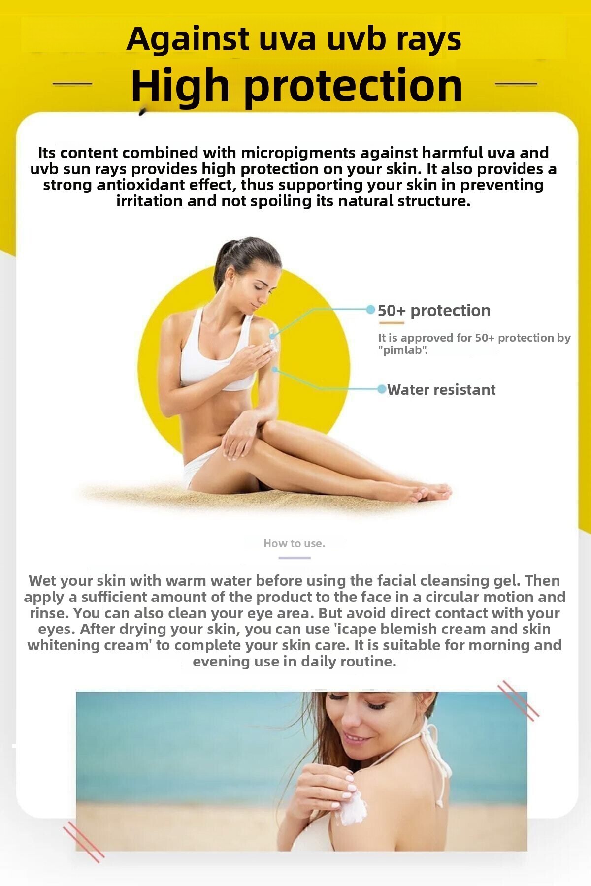 Licape-High Protection SPF +50 Factor UVA-UVB Sunscreen - Versatile 5