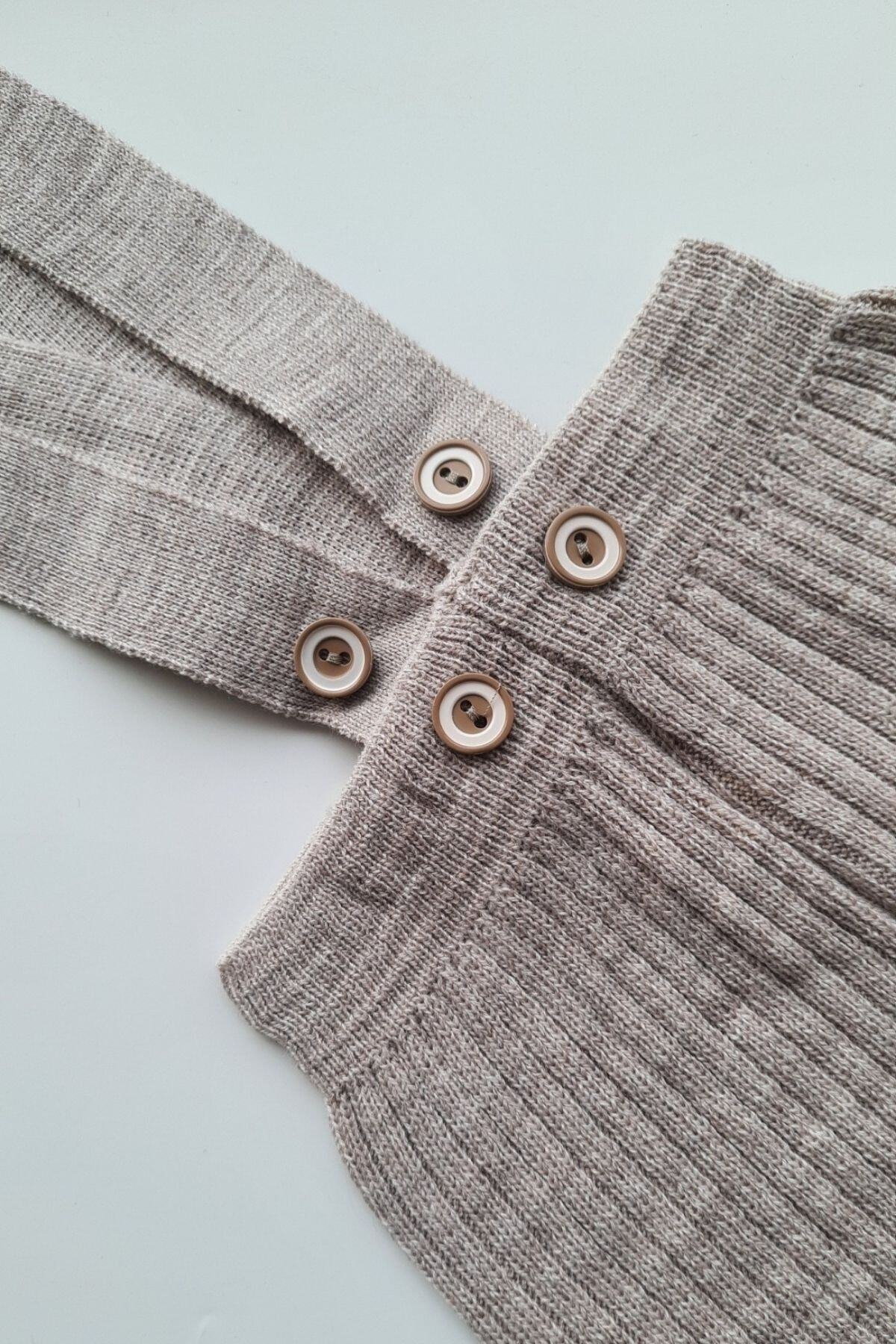 Minytrendy Kız Erkek Bebek Triko Yenidoğan Tulum Salopet 4 Mevsim Ayarlanabilir Çapraz Askılı Esnek Triko Tayt fotoğrafı 3 (önizleme)