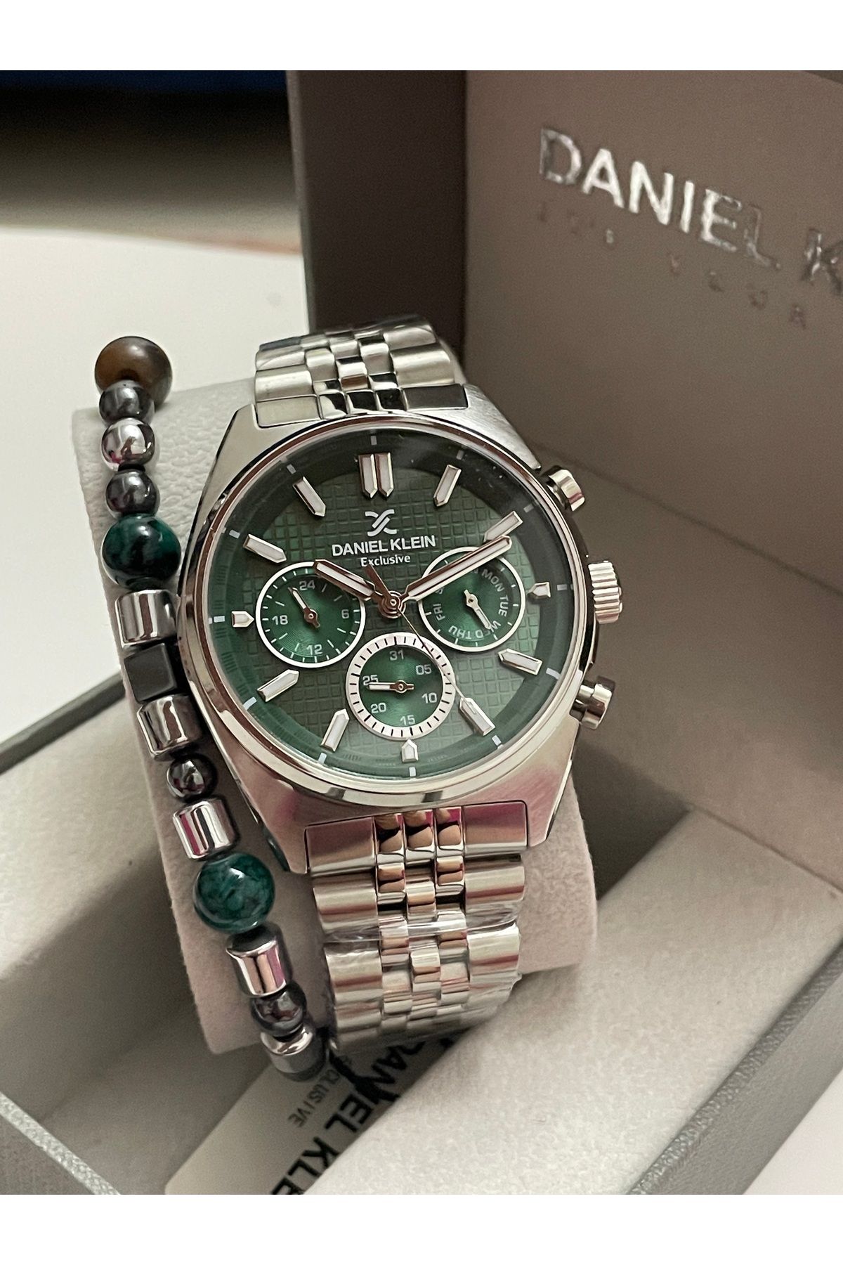 Daniel Klein-Original Multifunction All Functions Active Ystainless Steel Men's Watch+ Bracelet Gift 3