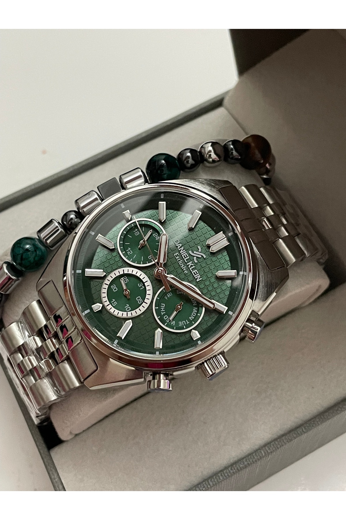 Daniel Klein-Original Multifunction All Functions Active Ystainless Steel Men's Watch+ Bracelet Gift 1
