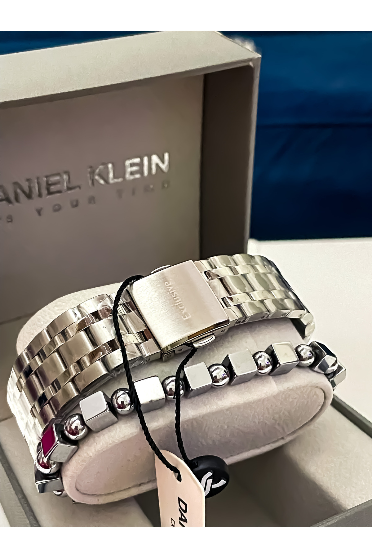 Daniel Klein-ساعة يد رجالية من الفولاذ النشط مع جميع الوظائف مع سوار هدية 3