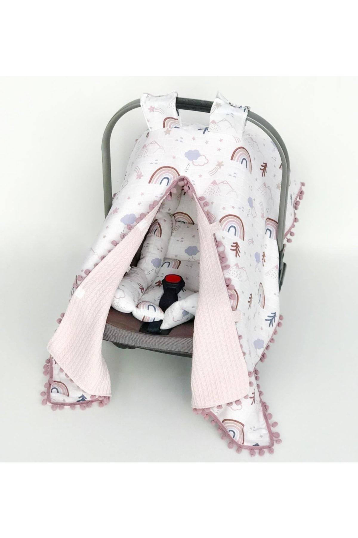 FG Store %100 Pamuk Çok Amaçlı Çift Katlı Örgü Pike/müslin Puset Örtüsü & Minderi fotoğrafı 2 (önizleme)