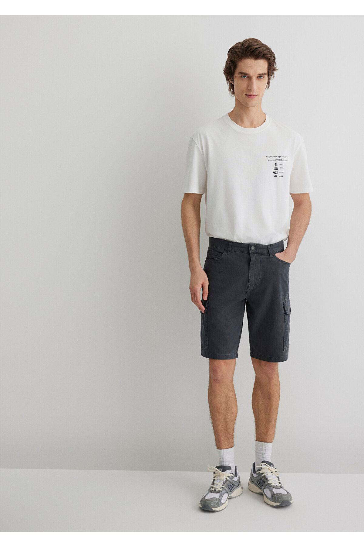 Mavi-Pantaloni scurți cargo bleumarin 0410287 -80776 3