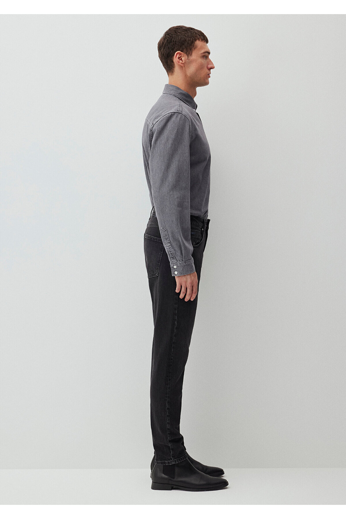 Mavi-London Classic Denim Jeanshose in Anthrazit 0010172 -87848 7