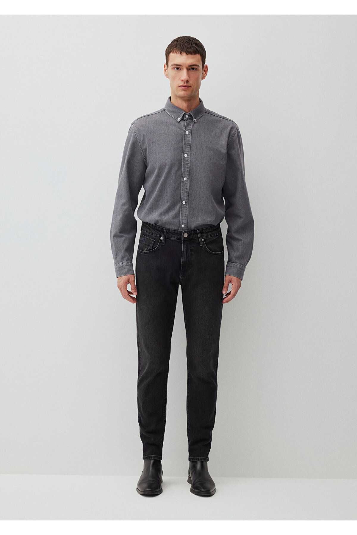 Mavi-London Classic Denim Jeanshose in Anthrazit 0010172 -87848 4