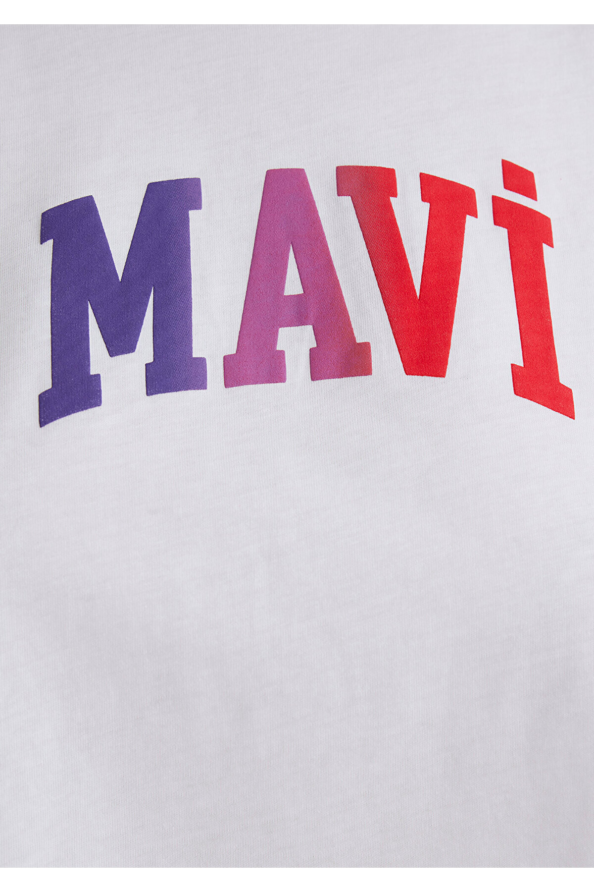 Mavi-Weißes T-Shirt mit Logo-Aufdruck, kurz geschnitten, 1612516-620 6