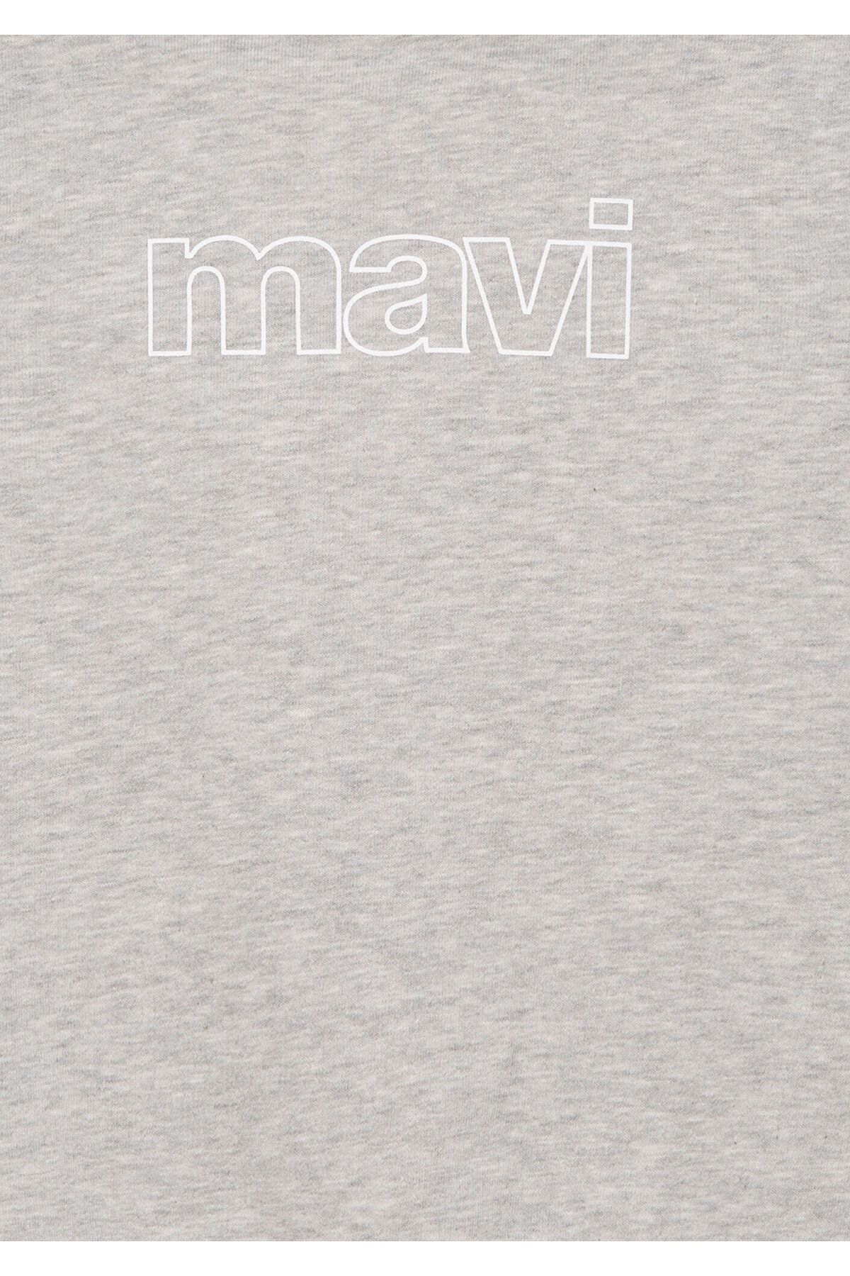 Mavi-سويت شيرت رمادي بطبعة شعار - 6s10090-80196 5