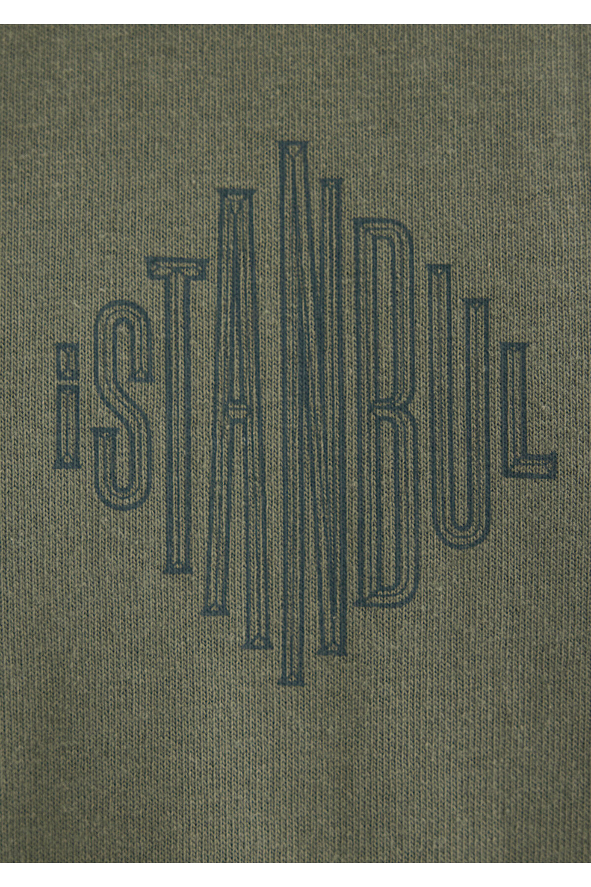 Mavi-Zadní potisk Khaki Istanbul Tričko Oversize / Široký střih0611882-80692 7