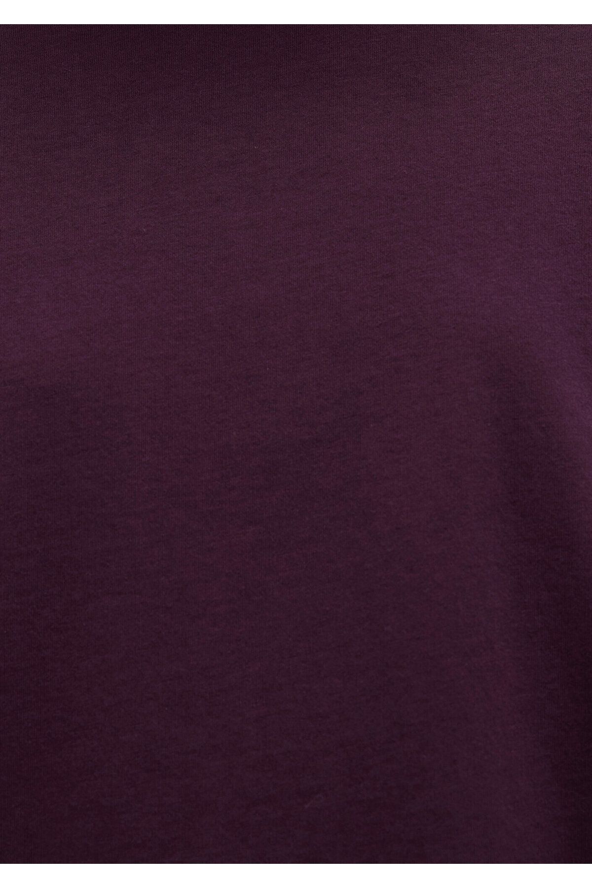 Mavi-Tricou de bază mov cu decolteu rotund, cu croiala lejeră/cu o formă relaxată 1611651 -70635 7