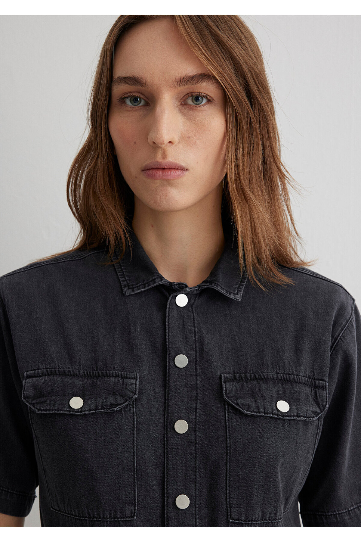 Mavi-Doria Iconic Anthrazitfarbener Jeans-Overall 101265 -35283 5