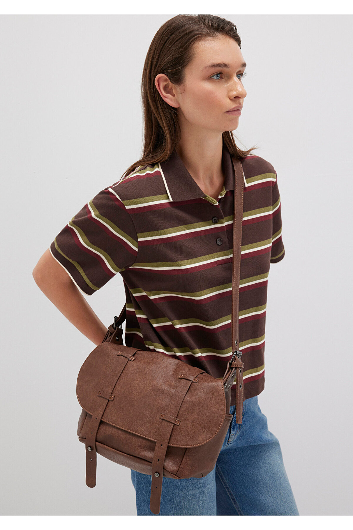 Mavi-Hnědá crossbody kabelka 193979-26823 1