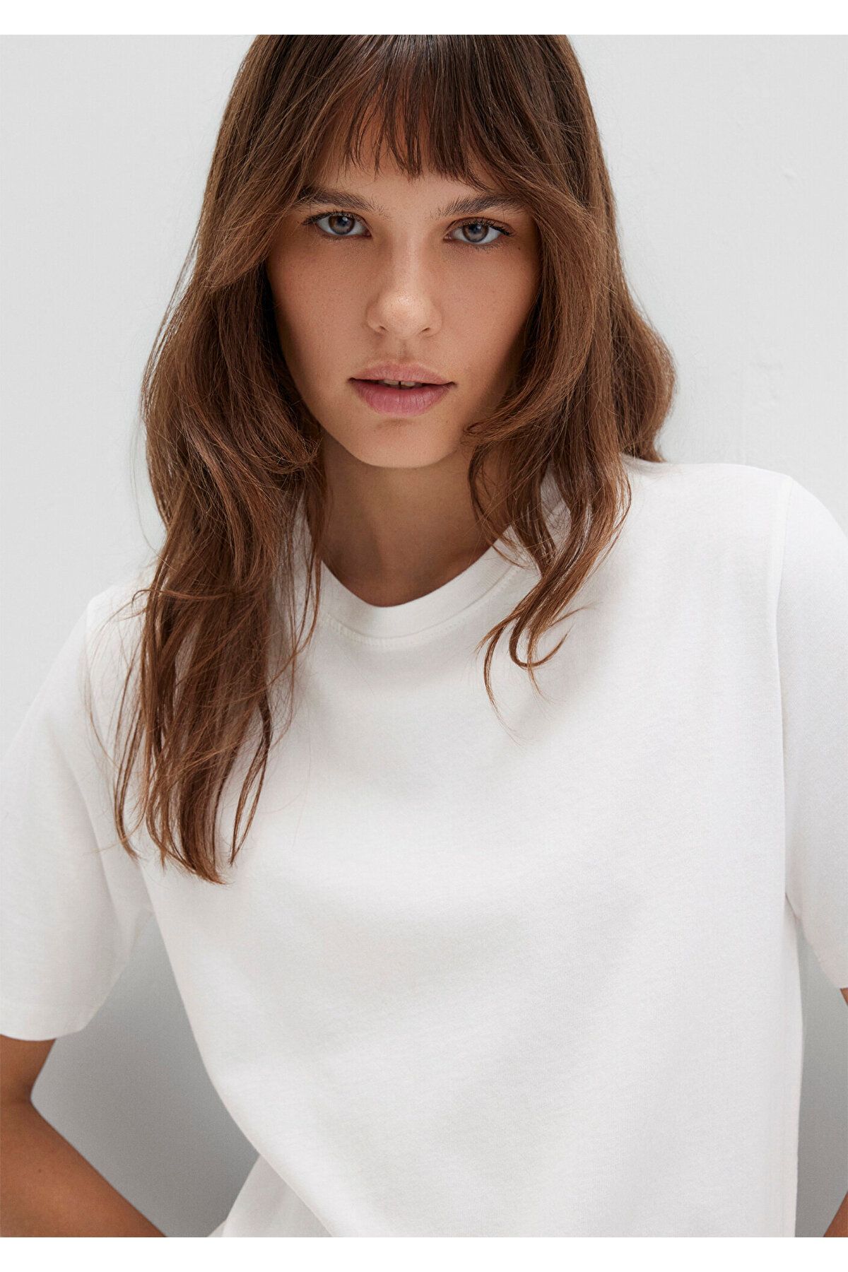 Mavi-Ecru Basic T-Shirt Regular Fit / Regular Fit 1600965 -33389 1
