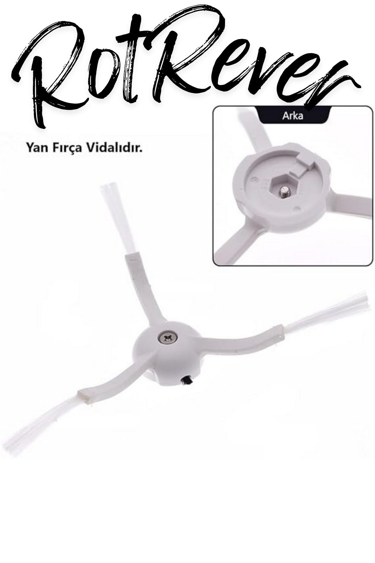 RotRever-Roborock Q8 Max, Q8 Max Plus Compatible 2 Side Brushes, 1 Rotrever Cleaning Cloth Set - 3 Pieces 4